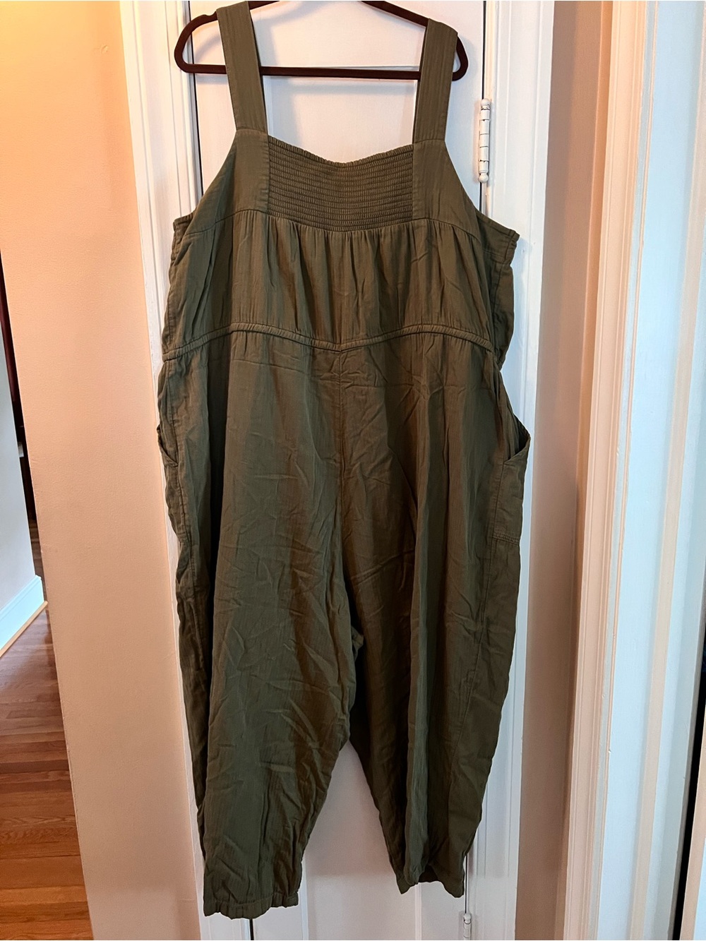 Old Navy Olive Green Cotton Jumpsuit - Picture 2 of 3